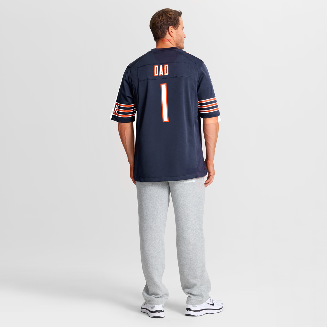 Chicago Bears Number 1 Dad Nike Game Jersey - Navy