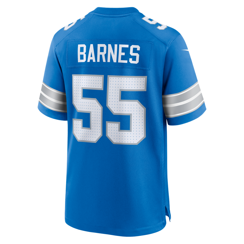 Detroit Lions Derrick Barnes Nike Team Game Jersey - Blue