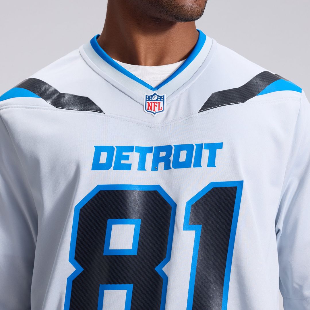 Detroit Lions Calvin Johnson Nike 2026 Rivalries Collection Game Jersey - Silver