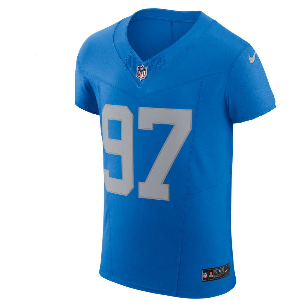 Detroit Lions Aidan Hutchinson Nike Alternate Vapor F.U.S.E. Elite Jersey - Blue