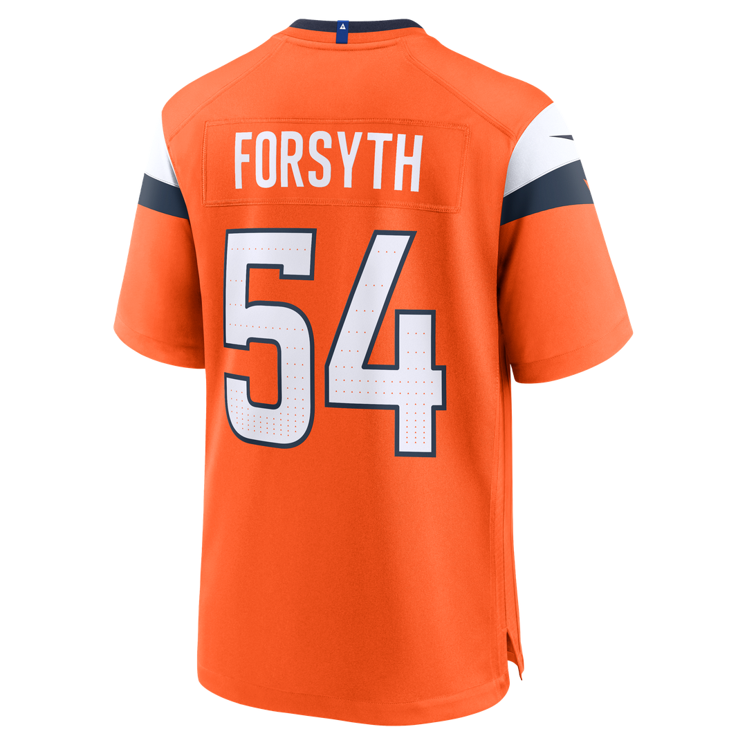 Denver Broncos Alex Forsyth Nike Team Game Jersey - Orange