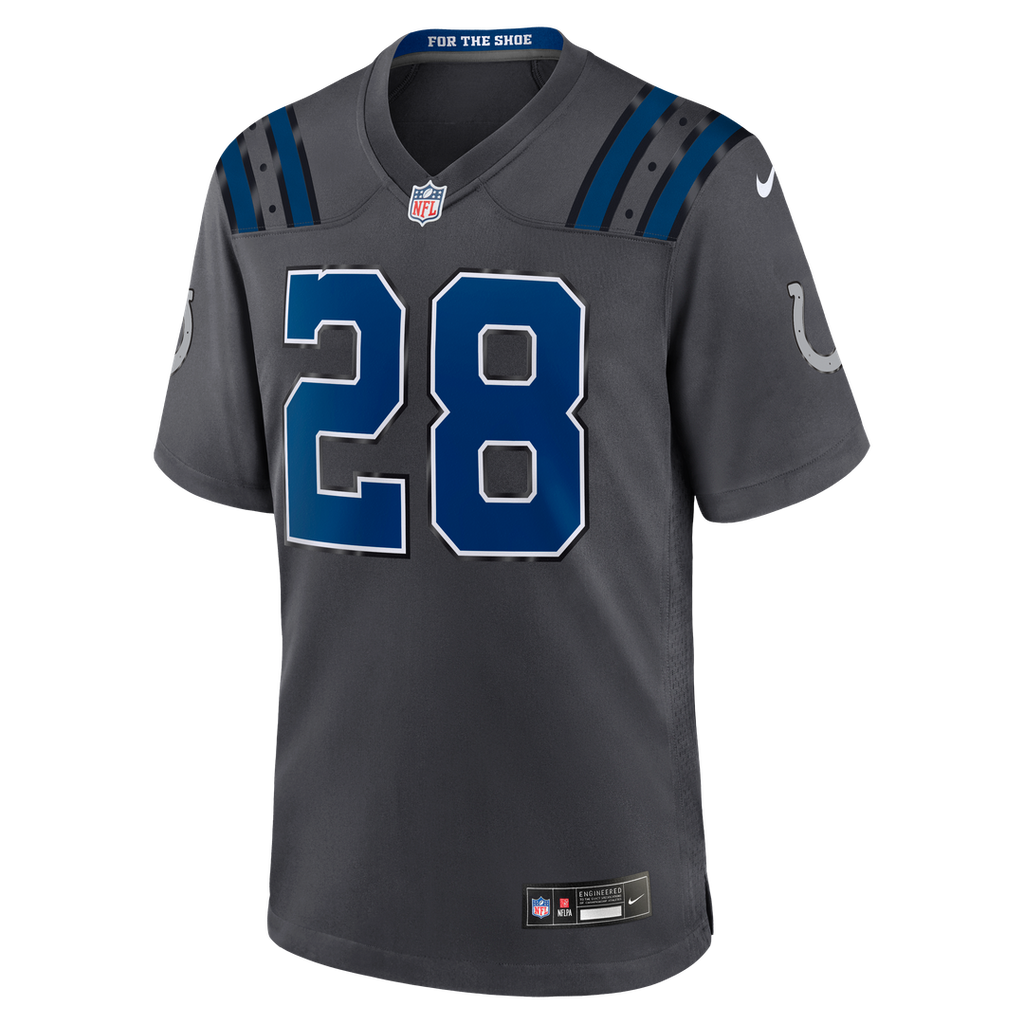 Indianapolis Colts Jonathan Taylor Nike 2026 Rivalries Collection Game Jersey - Anthracite