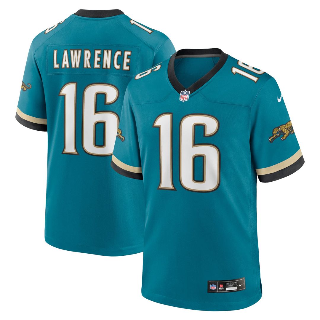 Jacksonville Jaguars Trevor Lawrence Nike Prowler Throwback Player Game Jersey - Teal
