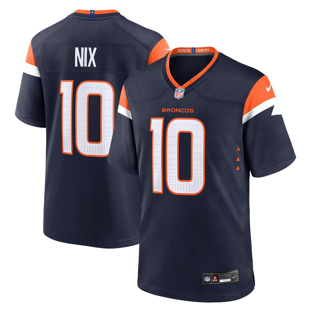 Denver Broncos Bo Nix Nike Player Game Jersey - Orange
