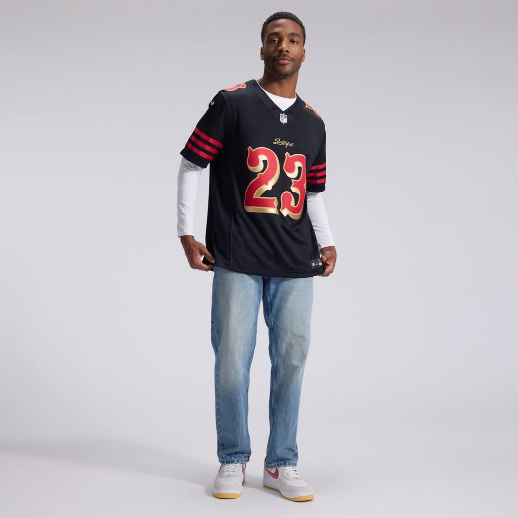 San Francisco 49ers Christian McCaffrey Nike Rivalries Collection Stitched Limited Jersey - Black
