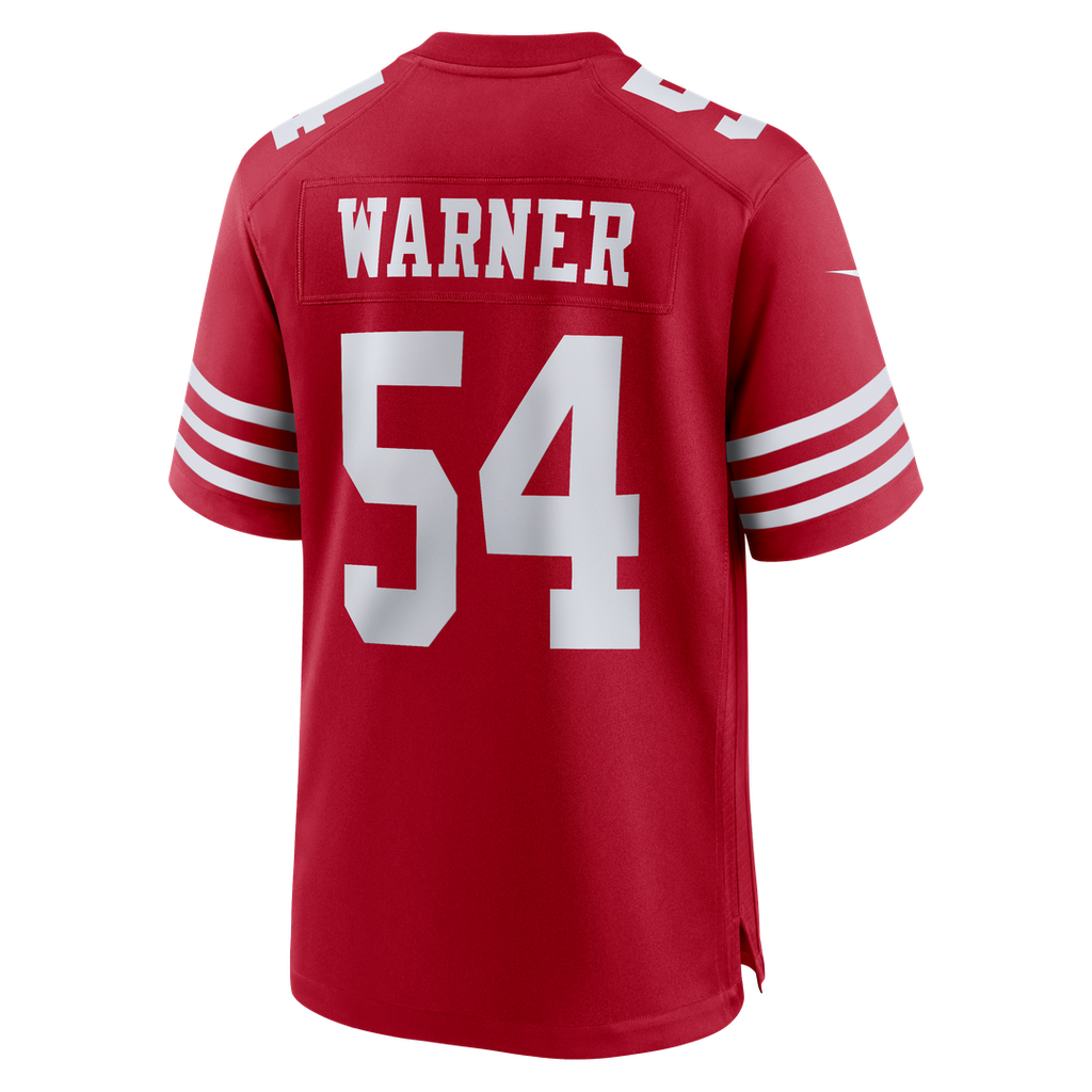 San Francisco 49ers Fred Warner Nike 80th Anniversary Game Jersey - White