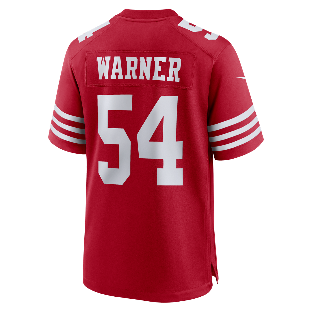 San Francisco 49ers Fred Warner Nike 80th Anniversary Game Jersey - White