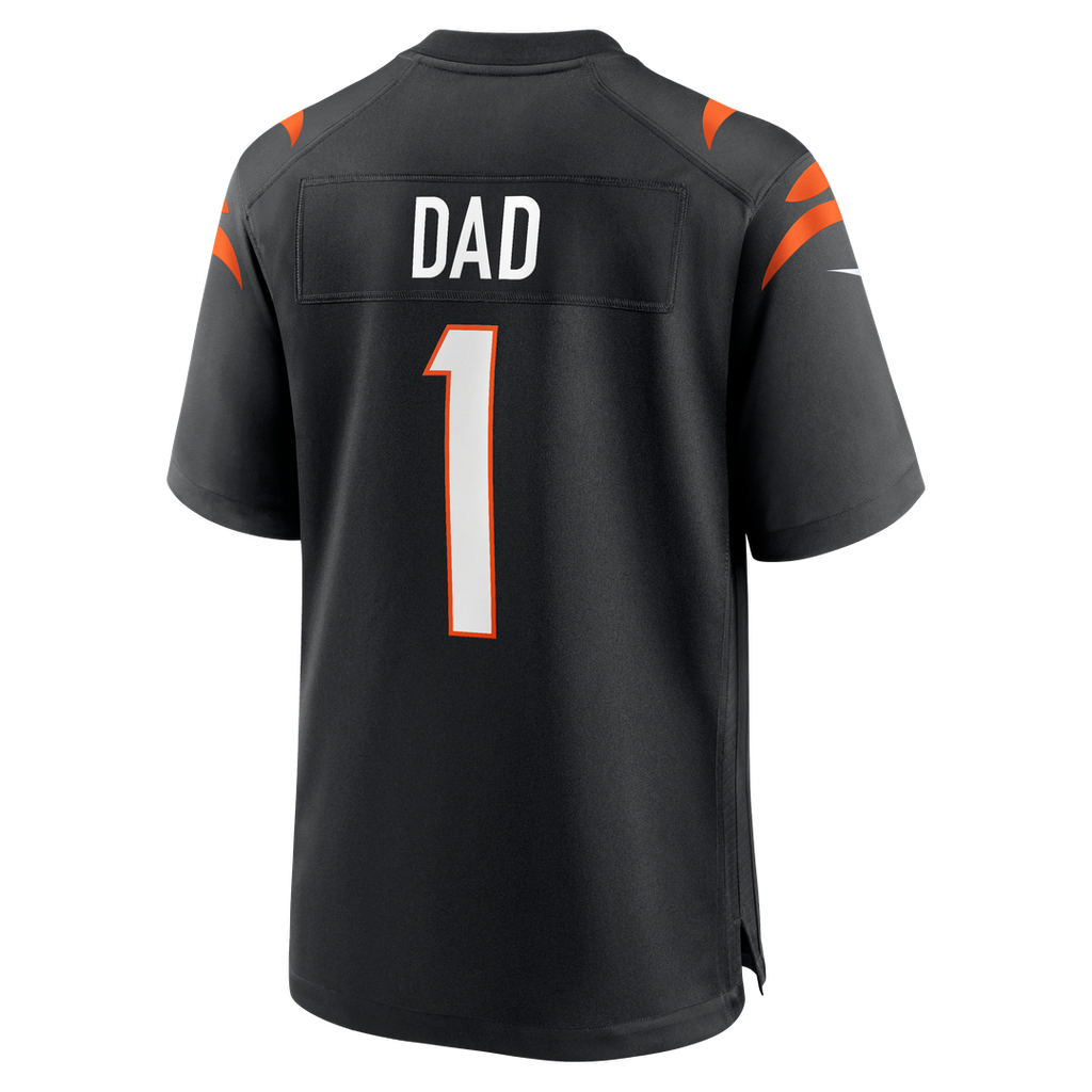 Cincinnati Bengals Number 1 Dad Nike Game Jersey - Black