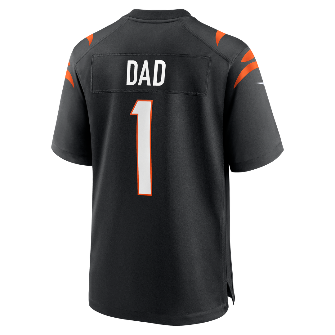 Cincinnati Bengals Number 1 Dad Nike Game Jersey - Black