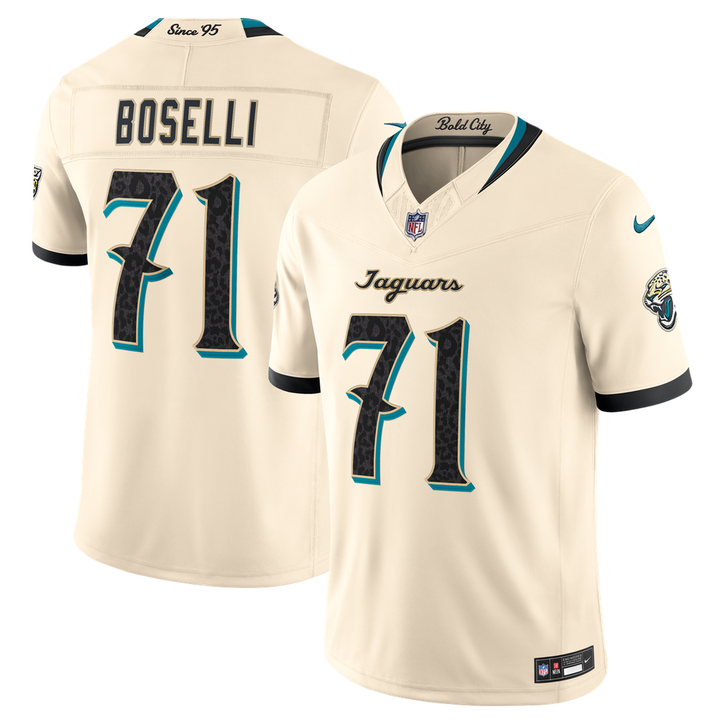 Jacksonville Jaguars Tony Boselli Nike 2026 Rivalries Collection Stitched Limited Jersey - Natural