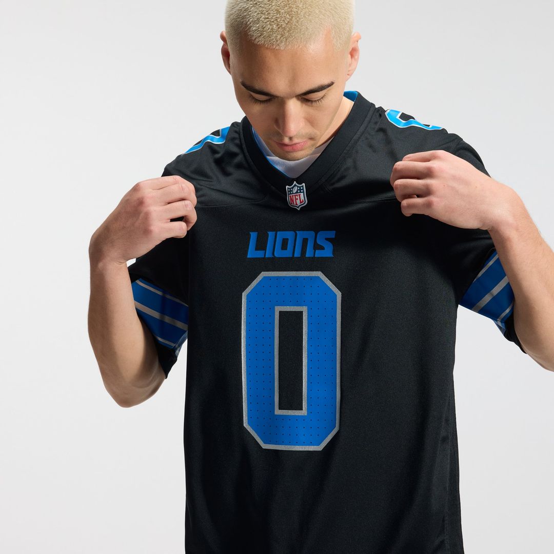Detroit Lions Jahmyr Gibbs Nike Game Player Jersey - White