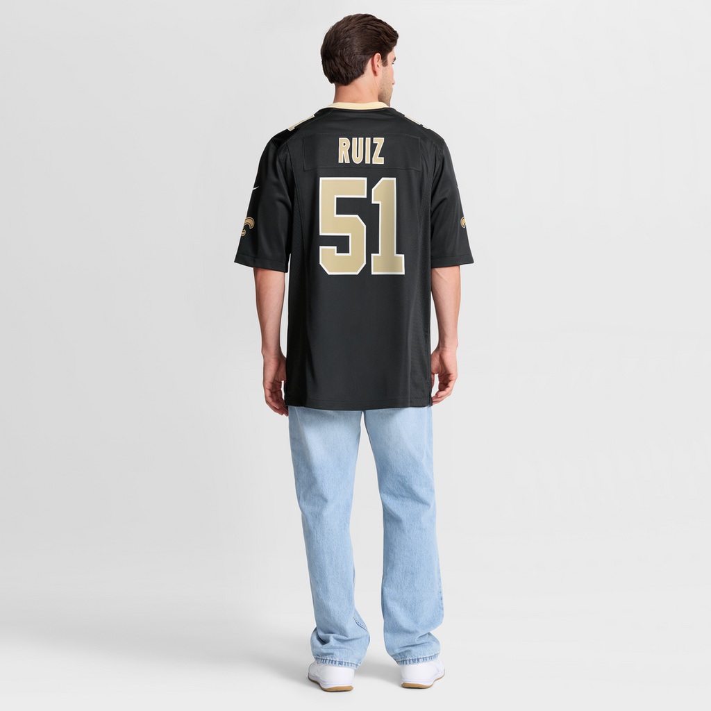 New Orleans Saints Cesar Ruiz Nike Game Jersey - Black