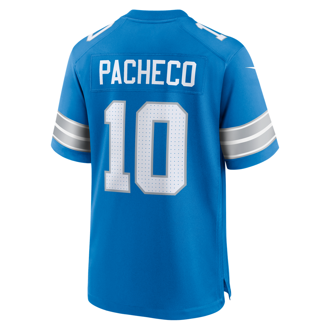 Detroit Lions Isiah Pacheco Nike Team Game Jersey - Blue