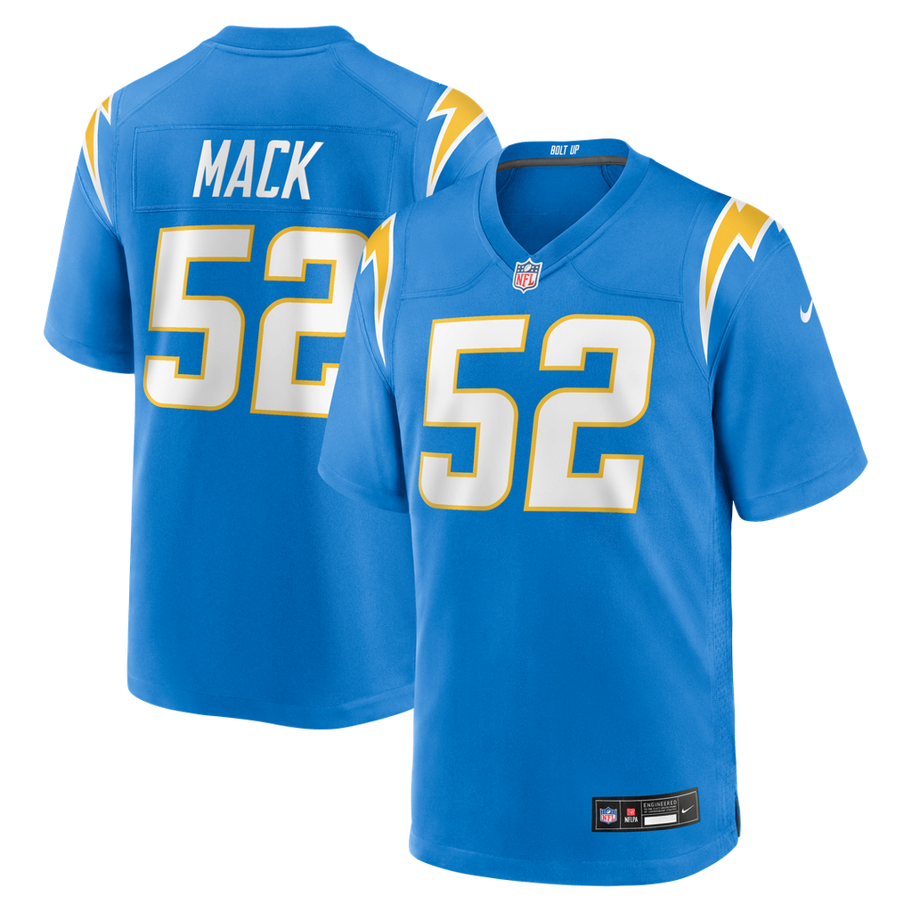 Los Angeles Chargers Khalil Mack Nike Game Jersey - Powder Blue