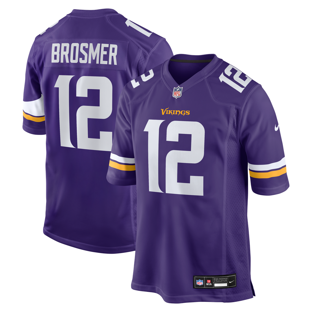 Minnesota Vikings Max Brosmer Nike Team Game Jersey - Purple