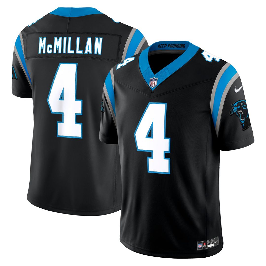 Carolina Panthers Tetairoa McMillan Nike Team Vapor F.U.S.E. Stitched Limited Jersey - Black