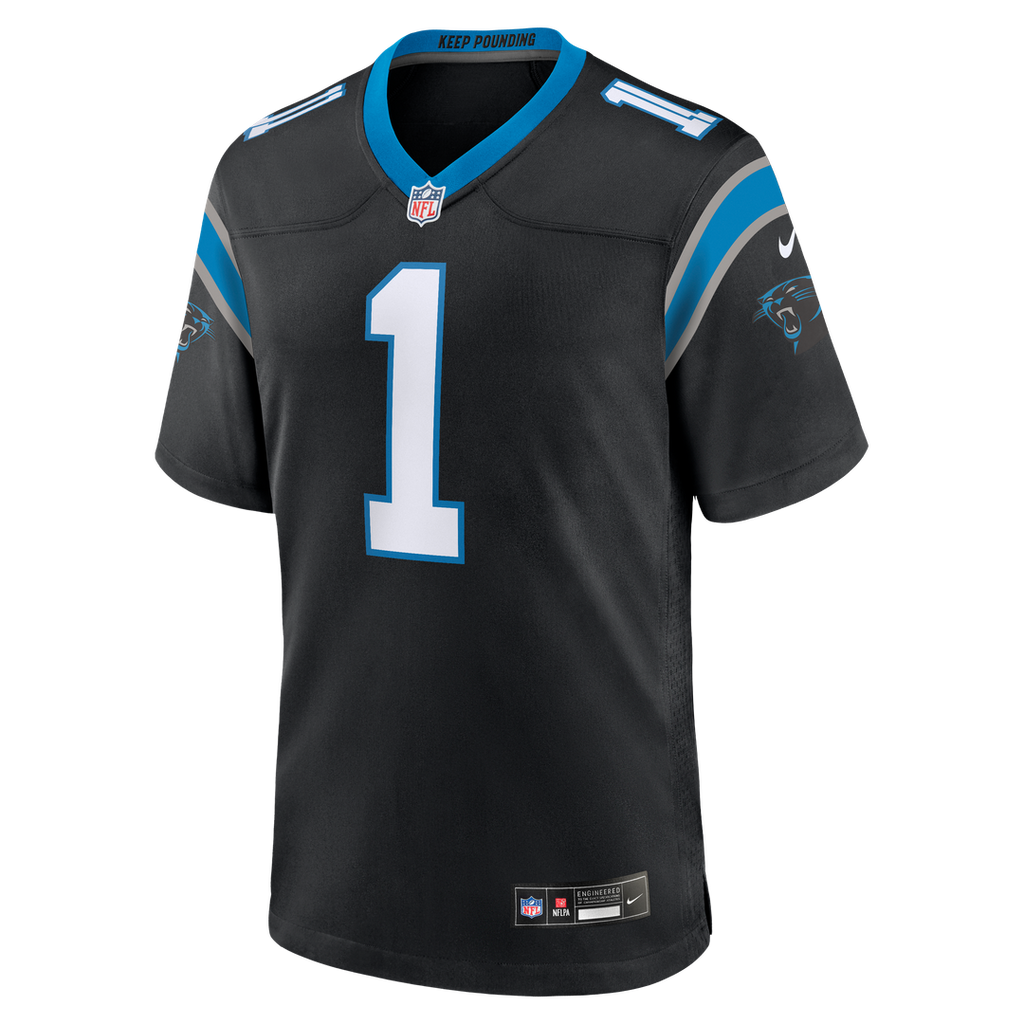 Carolina Panthers Cam Newton Nike Team Retired Game Jersey - Black