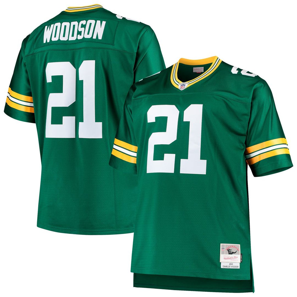 Green Bay Packers Charles Woodson Mitchell & Ness Big & Tall 2010 Retired Player Replica Jersey - Green