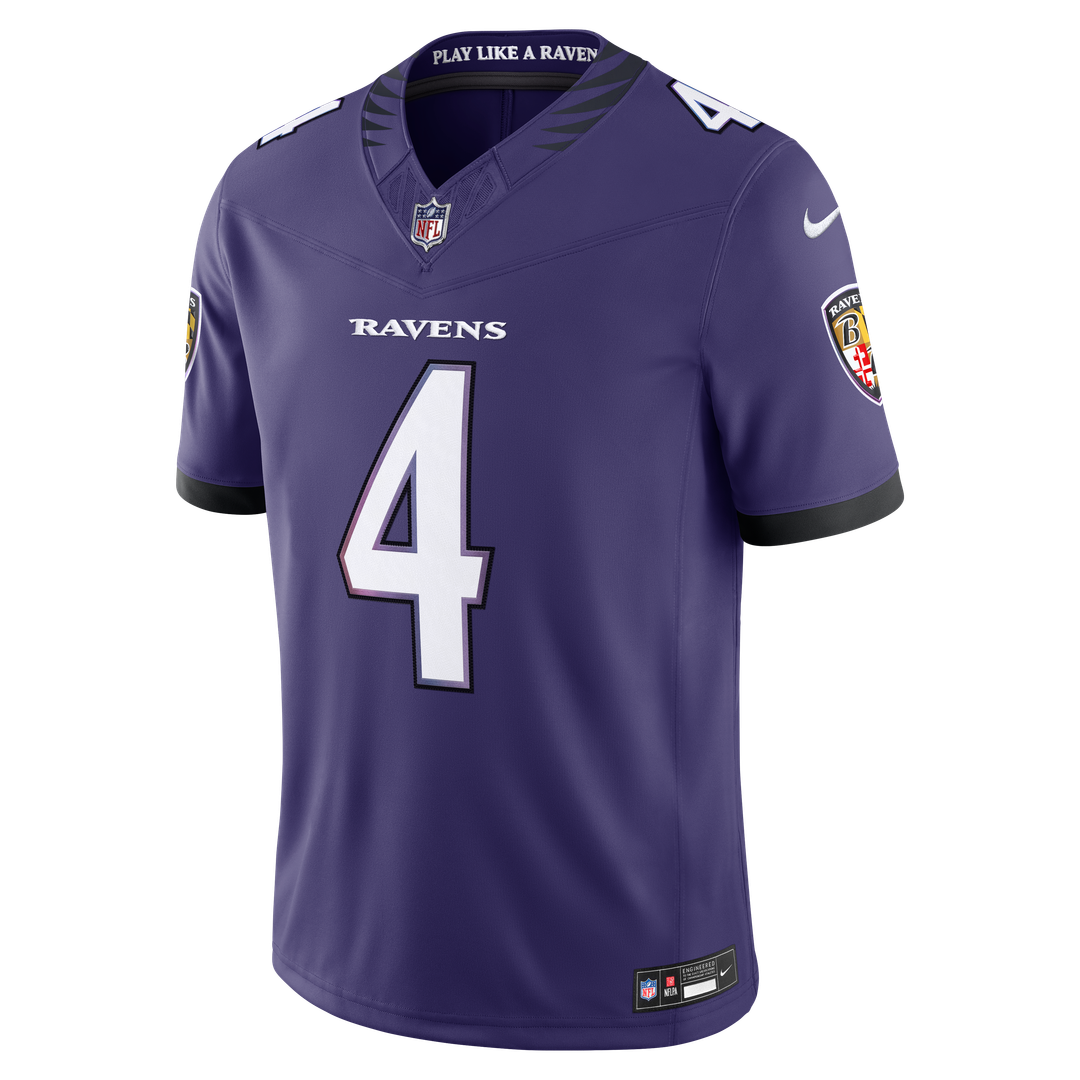 Baltimore Ravens Zay Flowers Nike Team Vapor F.U.S.E. Stitched Limited Jersey - Purple