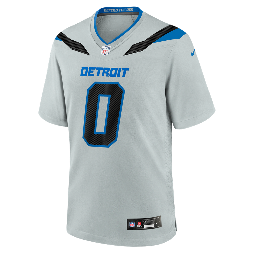 Detroit Lions Jahmyr Gibbs Nike 2026 Rivalries Collection Game Jersey - Silver