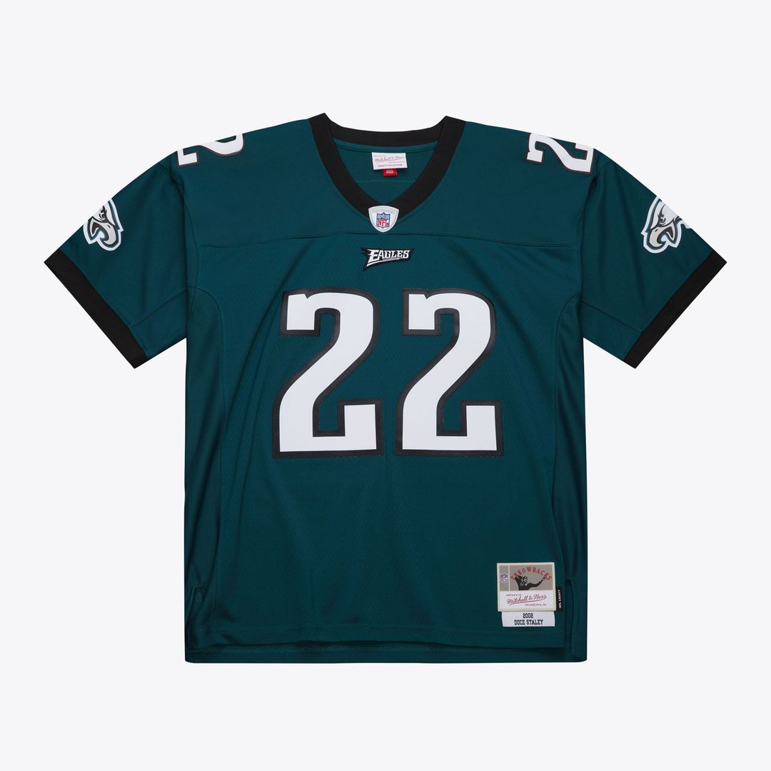 Philadelphia Eagles Duce Staley Mitchell & Ness 2002 Legacy Replica Jersey - Midnight Green