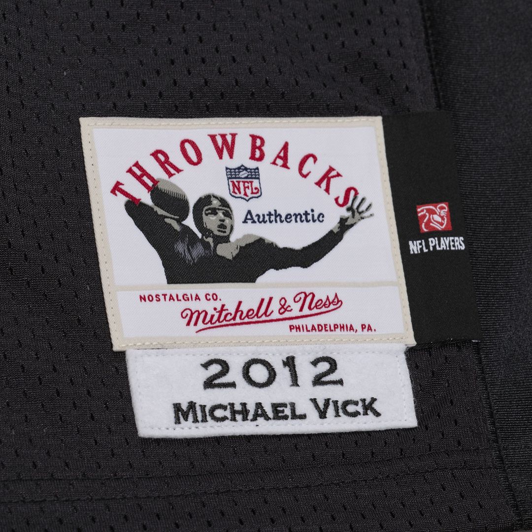 Philadelphia Eagles Michael Vick Mitchell & Ness 2012 Authentic Throwback Jersey - Black