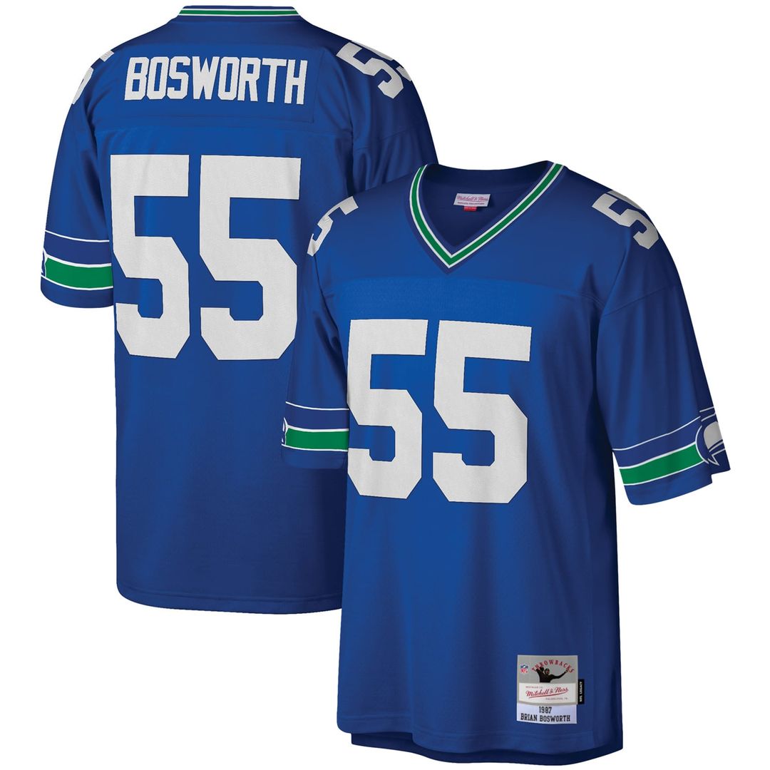 Seattle Seahawks Brian Bosworth Mitchell & Ness Legacy Replica Jersey - Royal