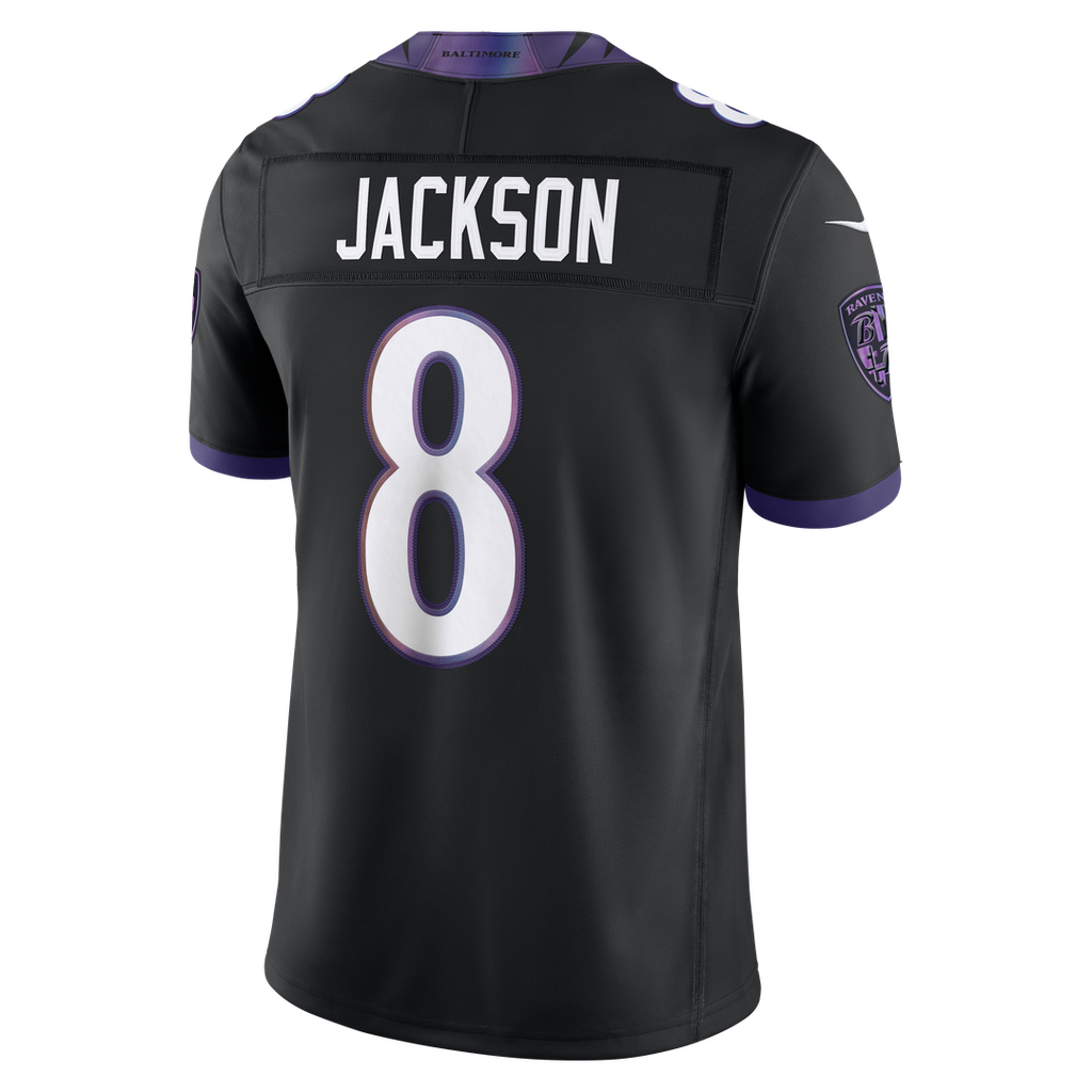 Baltimore Ravens Lamar Jackson Nike Alternate Alternate Vapor F.U.S.E. Stitched Limited Jersey - Black