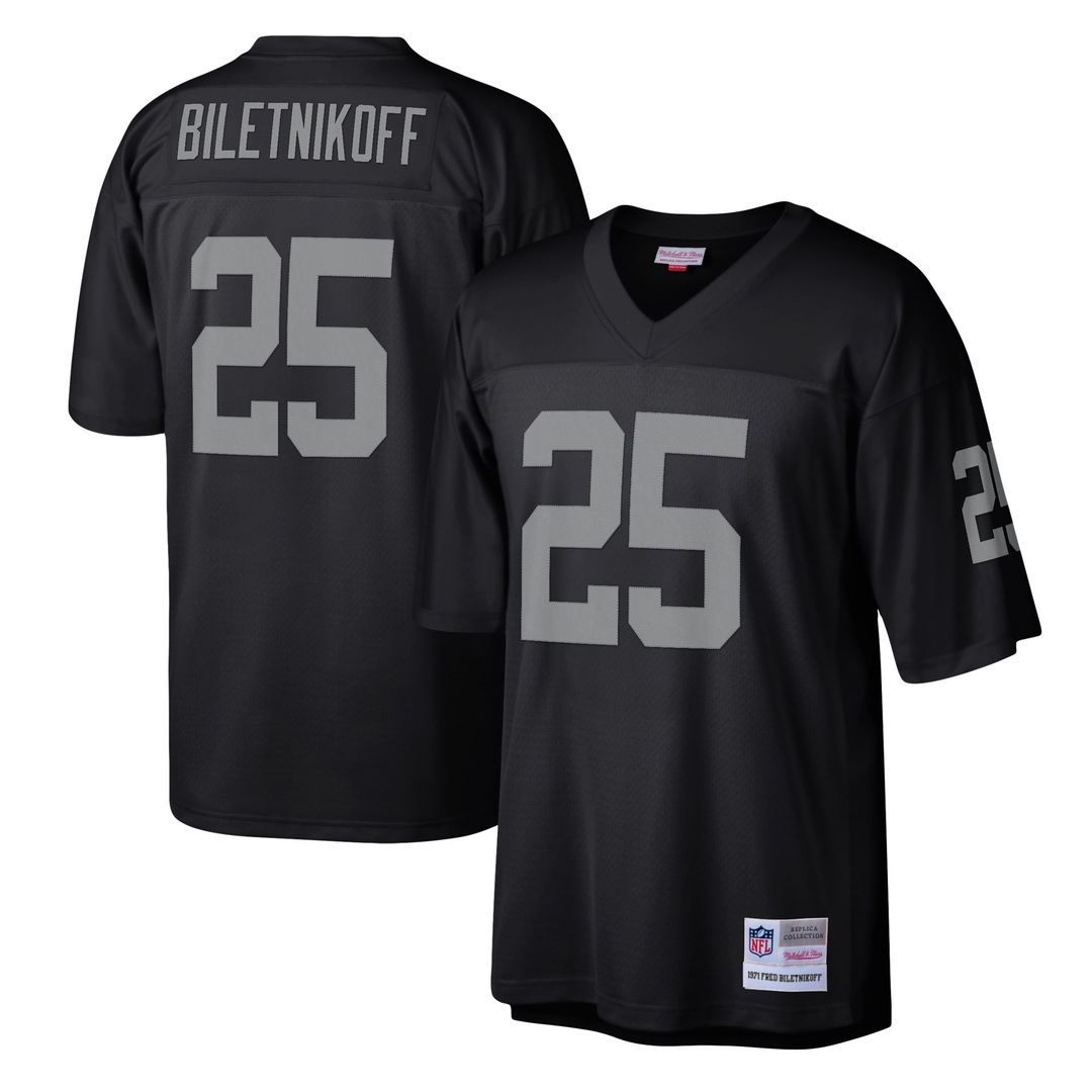 Las Vegas Raiders Fred Biletnikoff Mitchell & Ness Legacy Replica Jersey - Black
