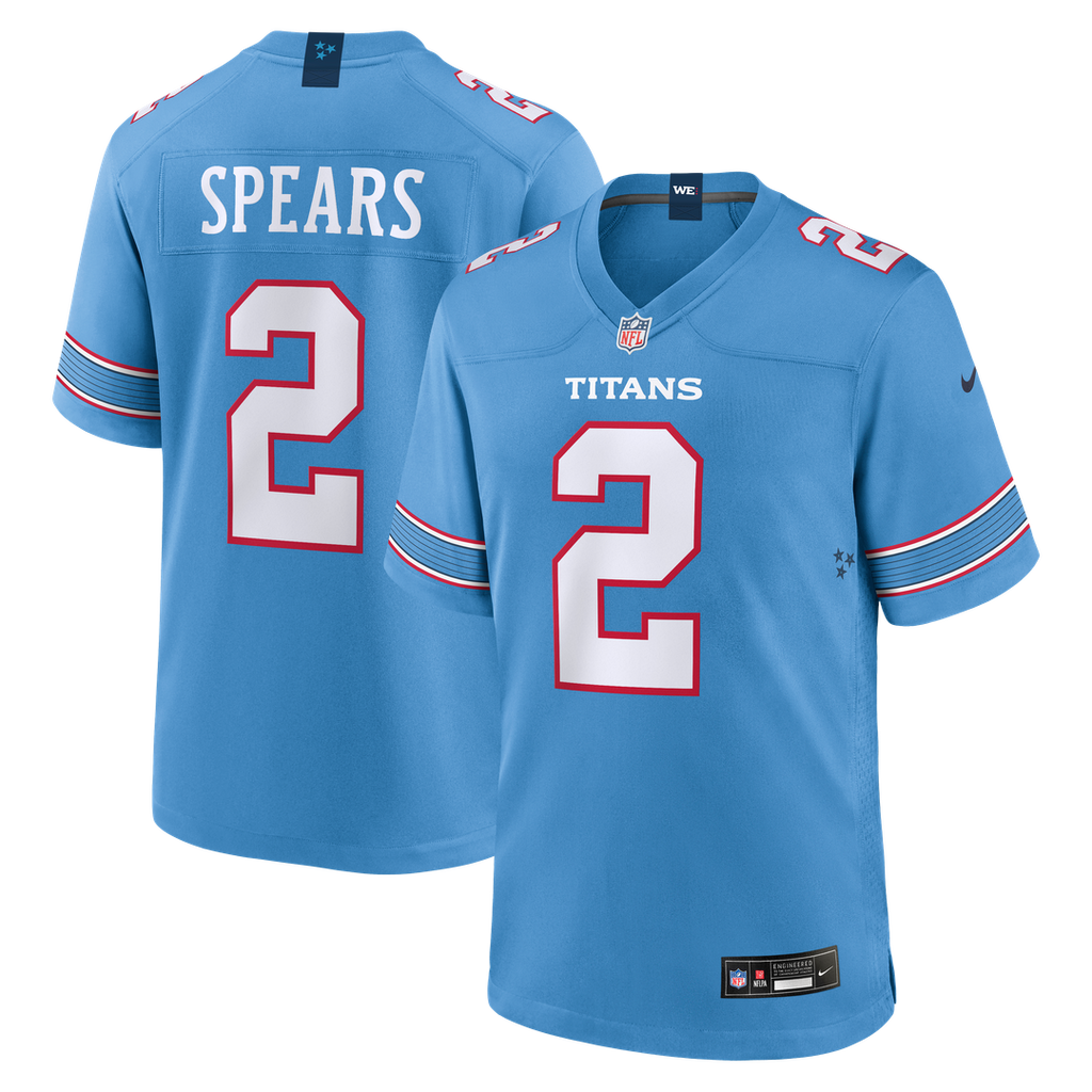 Tennessee Titans Tyjae Spears Nike Game Jersey - Light Blue