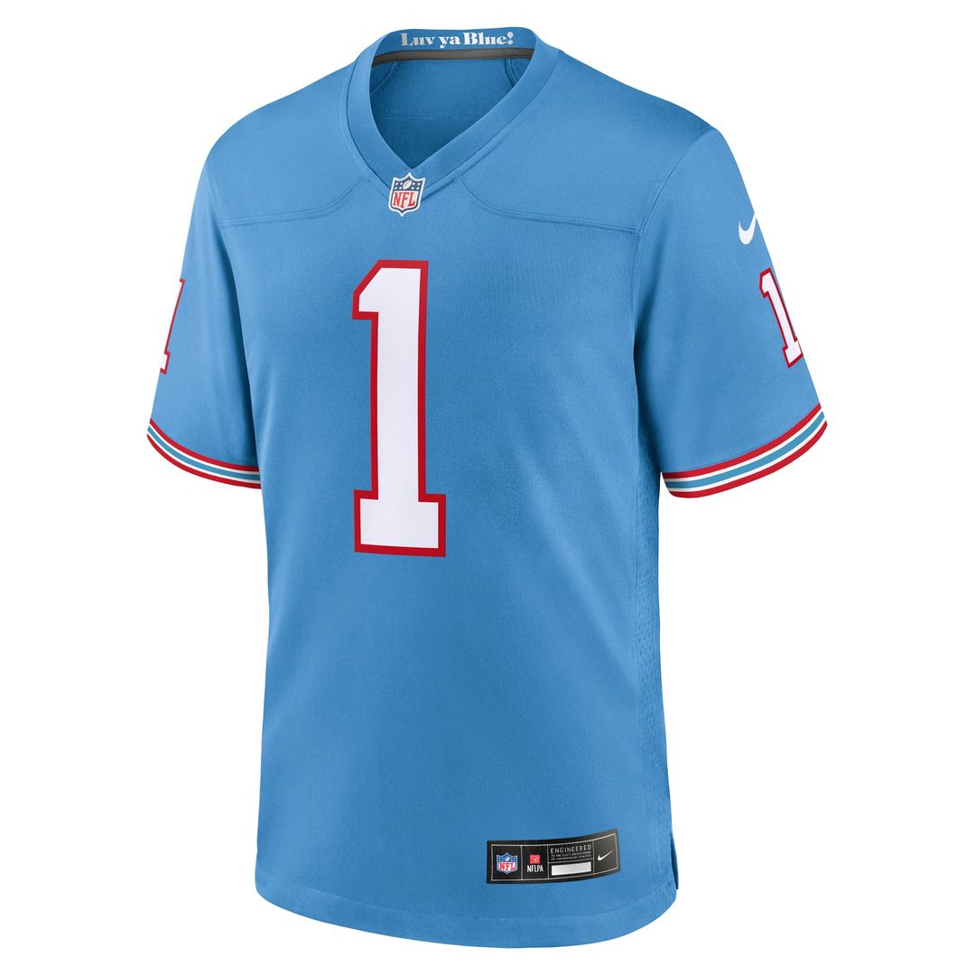 Tennessee Titans Warren Moon Nike Retired Player Alternate Game Jersey - Light Blue