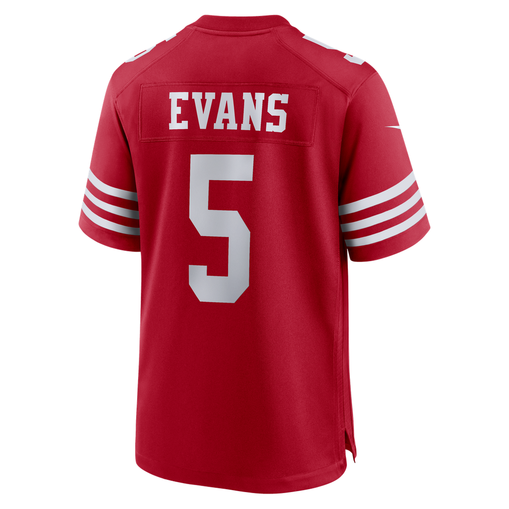 San Francisco 49ers Mike Evans Nike 80th Anniversary Game Jersey - Scarlet