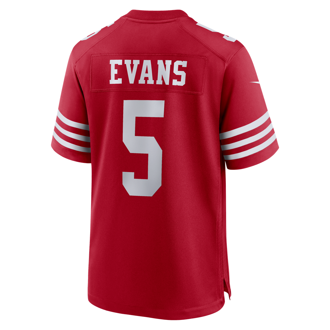 San Francisco 49ers Mike Evans Nike 80th Anniversary Game Jersey - Scarlet