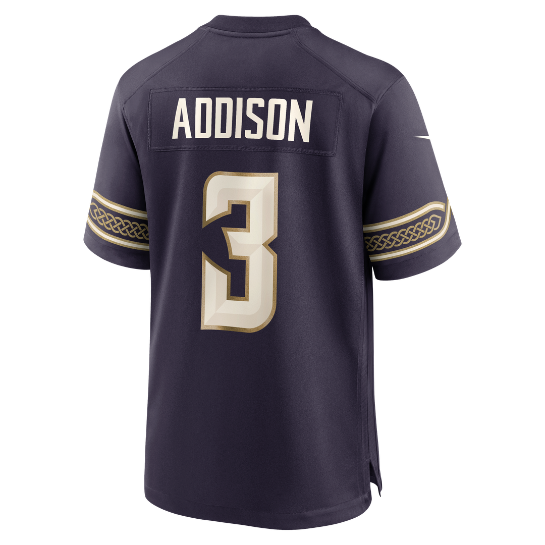 Minnesota Vikings Jordan Addison Nike 2026 Rivalries Collection Game Jersey - Purple