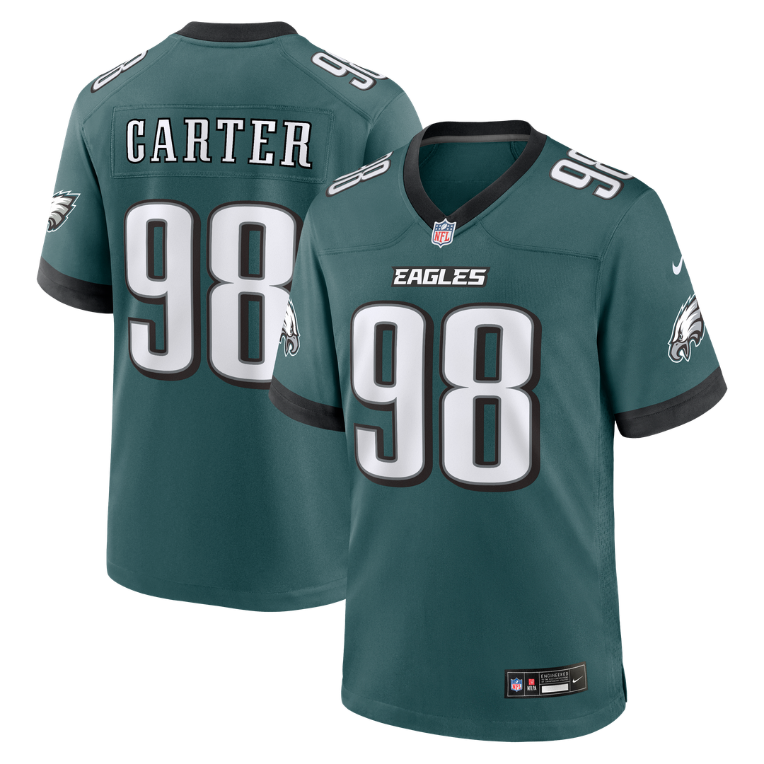 Philadelphia Eagles Jalen Carter Nike Team Game Jersey - Midnight Green