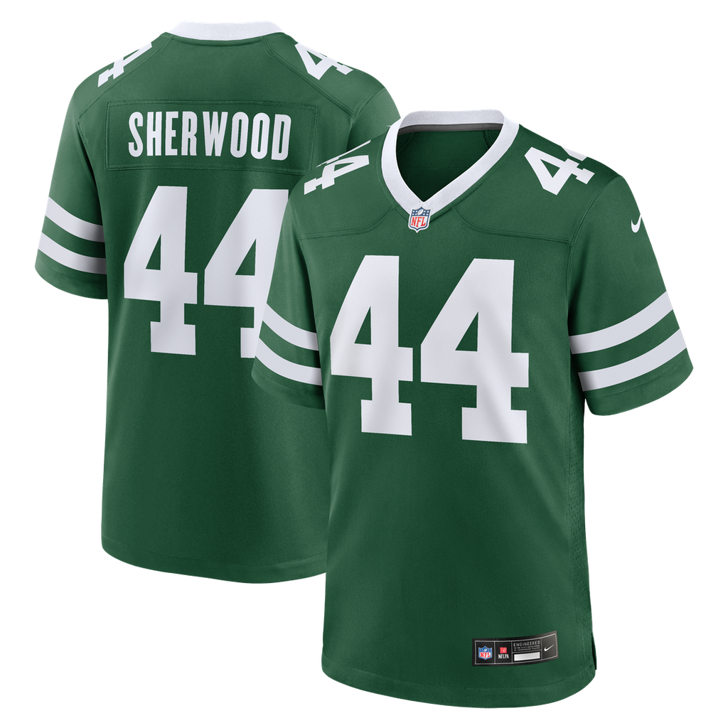 New York Jets Jamien Sherwood Nike Team Game Jersey - Legacy Green