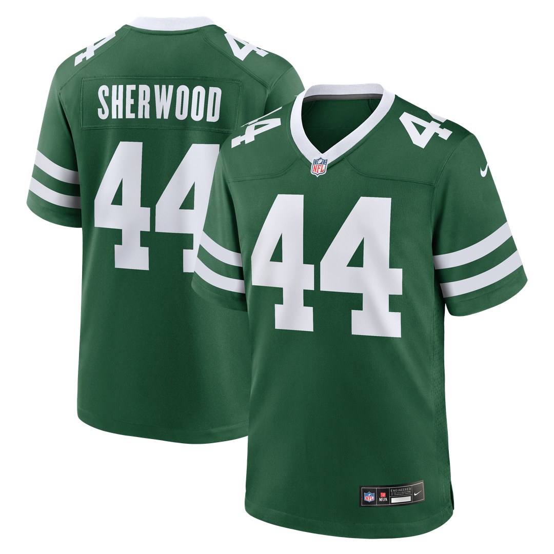 New York Jets Jamien Sherwood Nike Team Game Jersey - Legacy Green