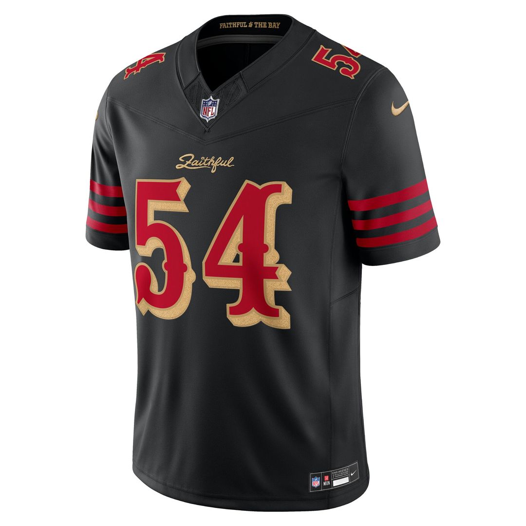 San Francisco 49ers Fred Warner Nike Rivalries Collection Stitched Limited Jersey - Black