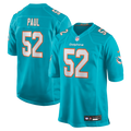 Miami Dolphins Patrick Paul Nike Game Jersey - Aqua