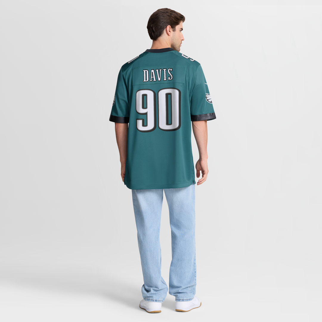 Philadelphia Eagles Jordan Davis Nike Team Game Jersey - Midnight Green