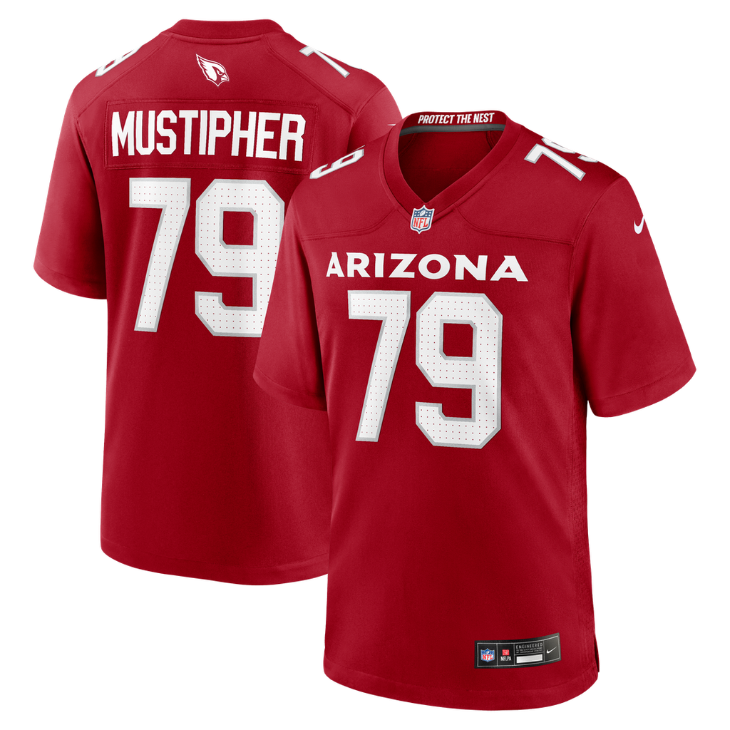 Arizona Cardinals PJ Mustipher Nike Team Game Jersey - Cardinal