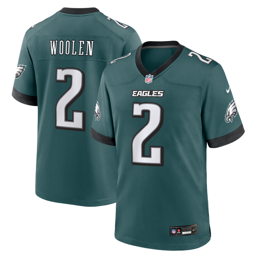 Philadelphia Eagles Tariq Woolen Nike Team Game Jersey - Midnight Green