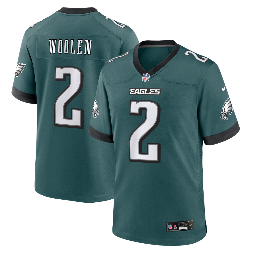 Philadelphia Eagles Tariq Woolen Nike Team Game Jersey - Midnight Green