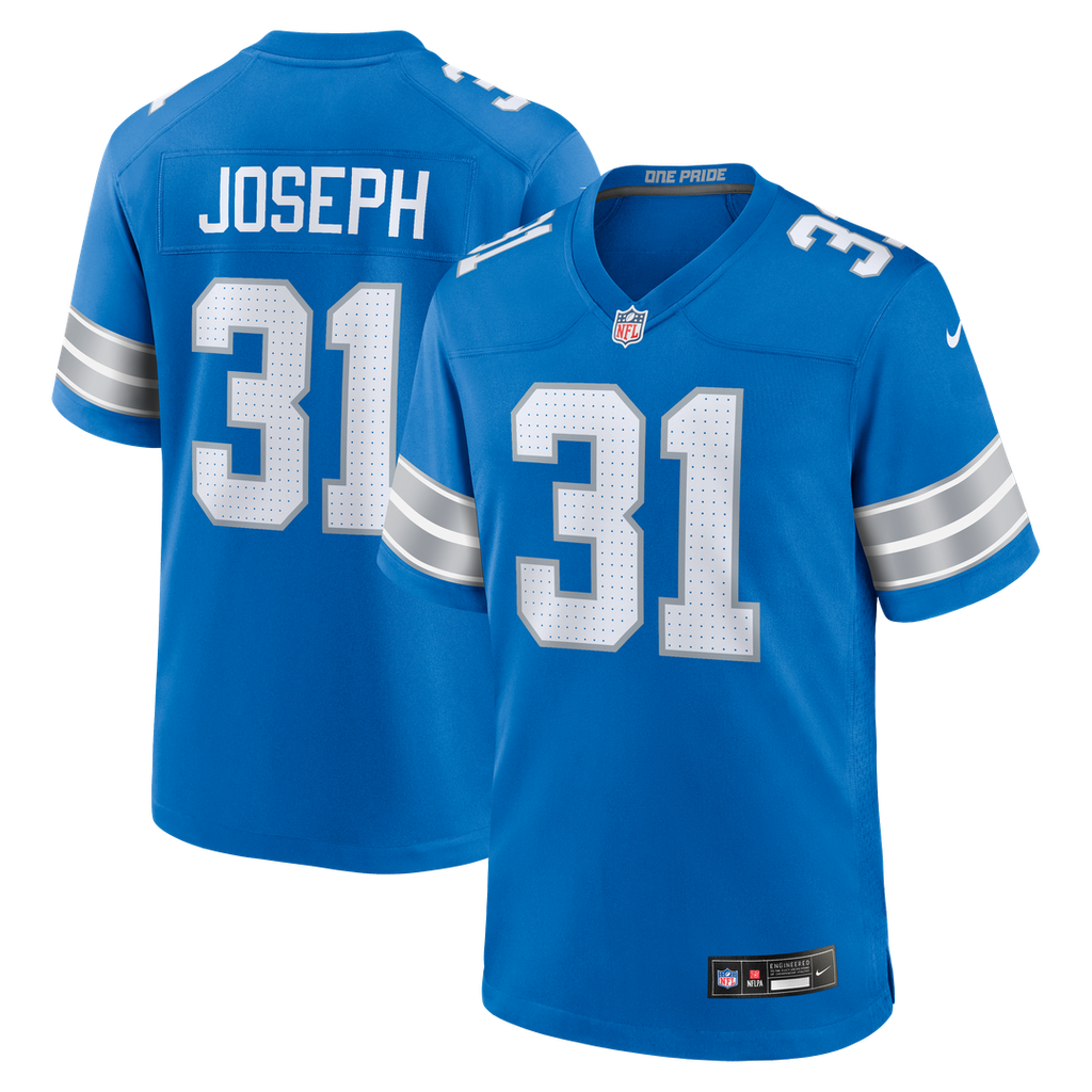 Detroit Lions Kerby Joseph Nike Team Game Jersey - Blue