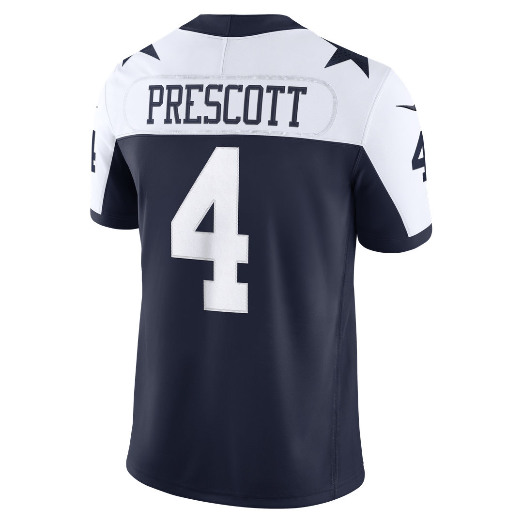 Dallas Cowboys Dak Prescott Nike Alternate Vapor F.U.S.E. Stitched Limited Jersey - Navy
