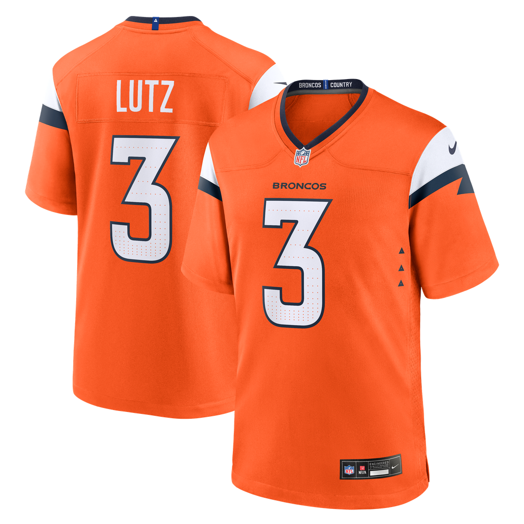 Denver Broncos Wil Lutz Nike Team Game Jersey - Orange