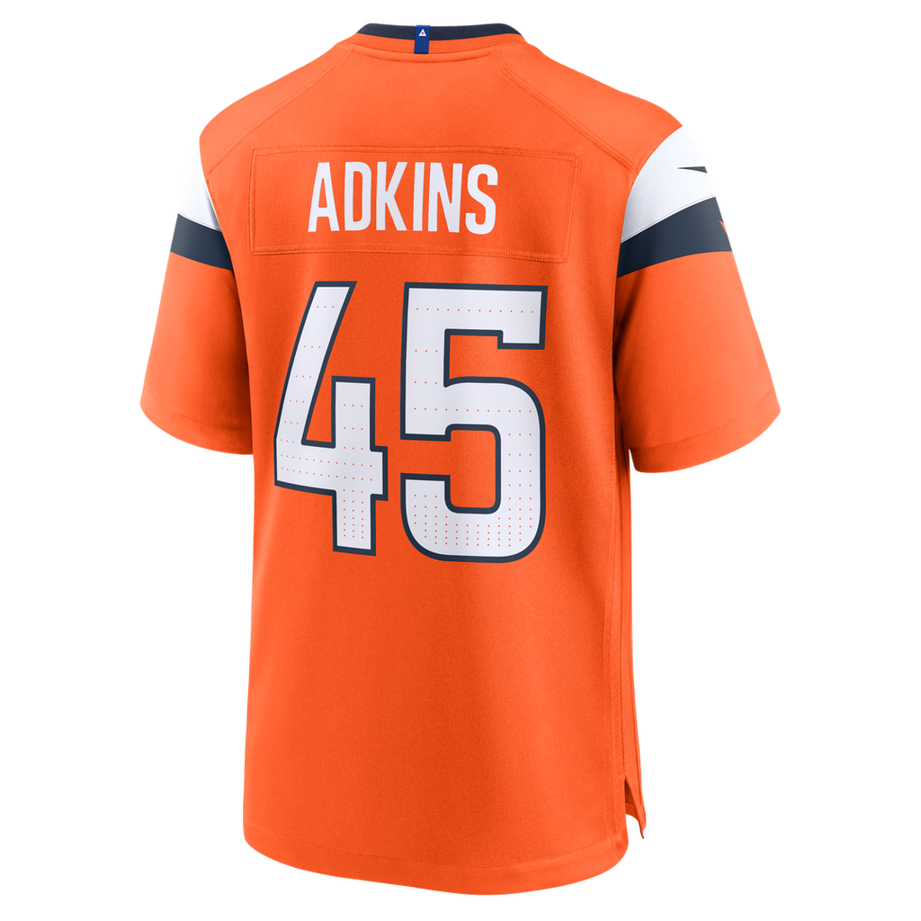 Denver Broncos Nate Adkins Nike Team Game Jersey - Orange