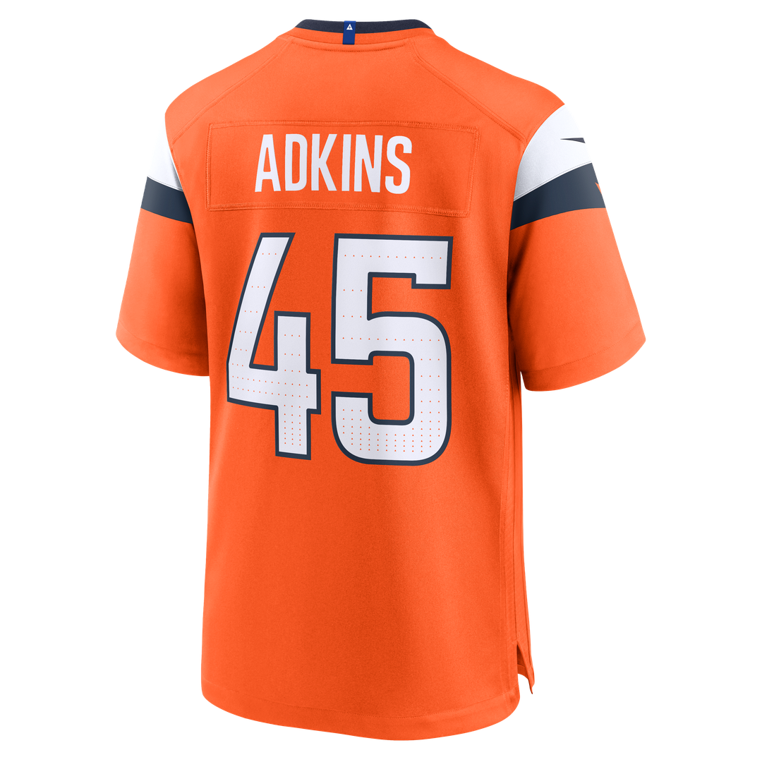 Denver Broncos Nate Adkins Nike Team Game Jersey - Orange