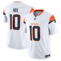 Denver Broncos Bo Nix Nike Vapor F.U.S.E. Stitched Limited Jersey - White