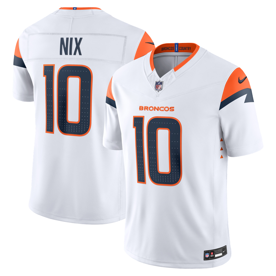 Denver Broncos Bo Nix Nike Alternate Mile High Collection 1977 Throwback Vapor F.U.S.E. Stitched Limited Jersey - Orange